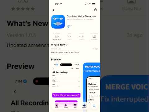 Watch Combine Voice Memos Plus demo on YouTube
